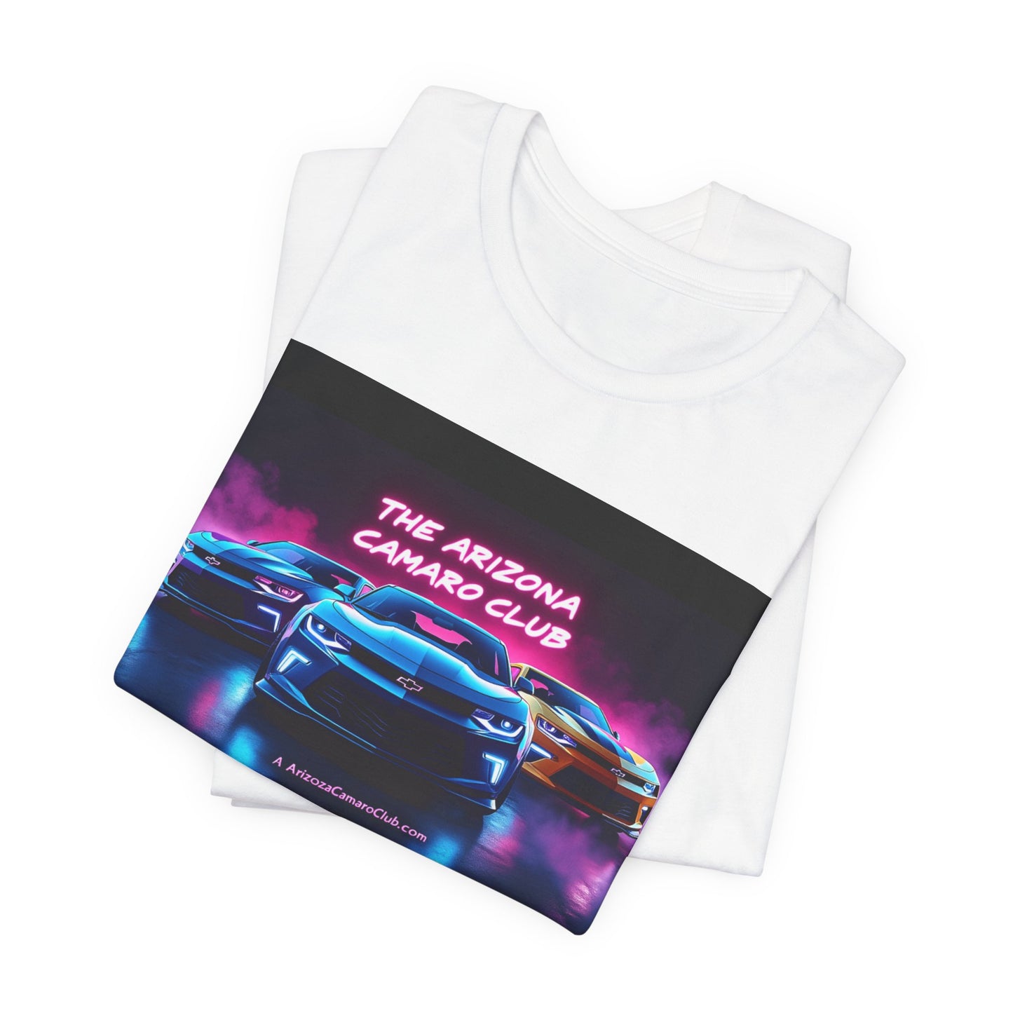 Arizona Camaro Club T-Shirt – Neon Retro Muscle Car Tee