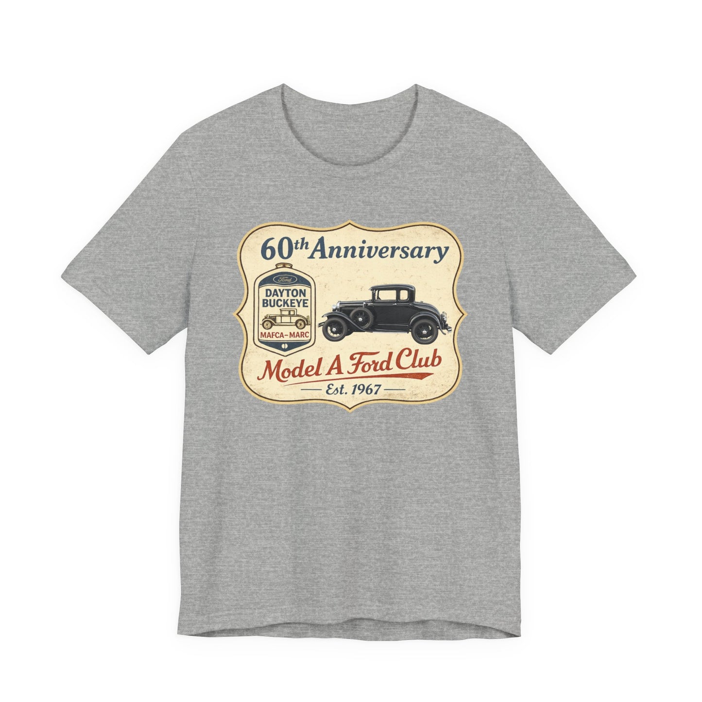 Dayton Buckeye Model A Ford Club 60th Anniversary Tee (RBS) - Vintage Classic Car Shirt