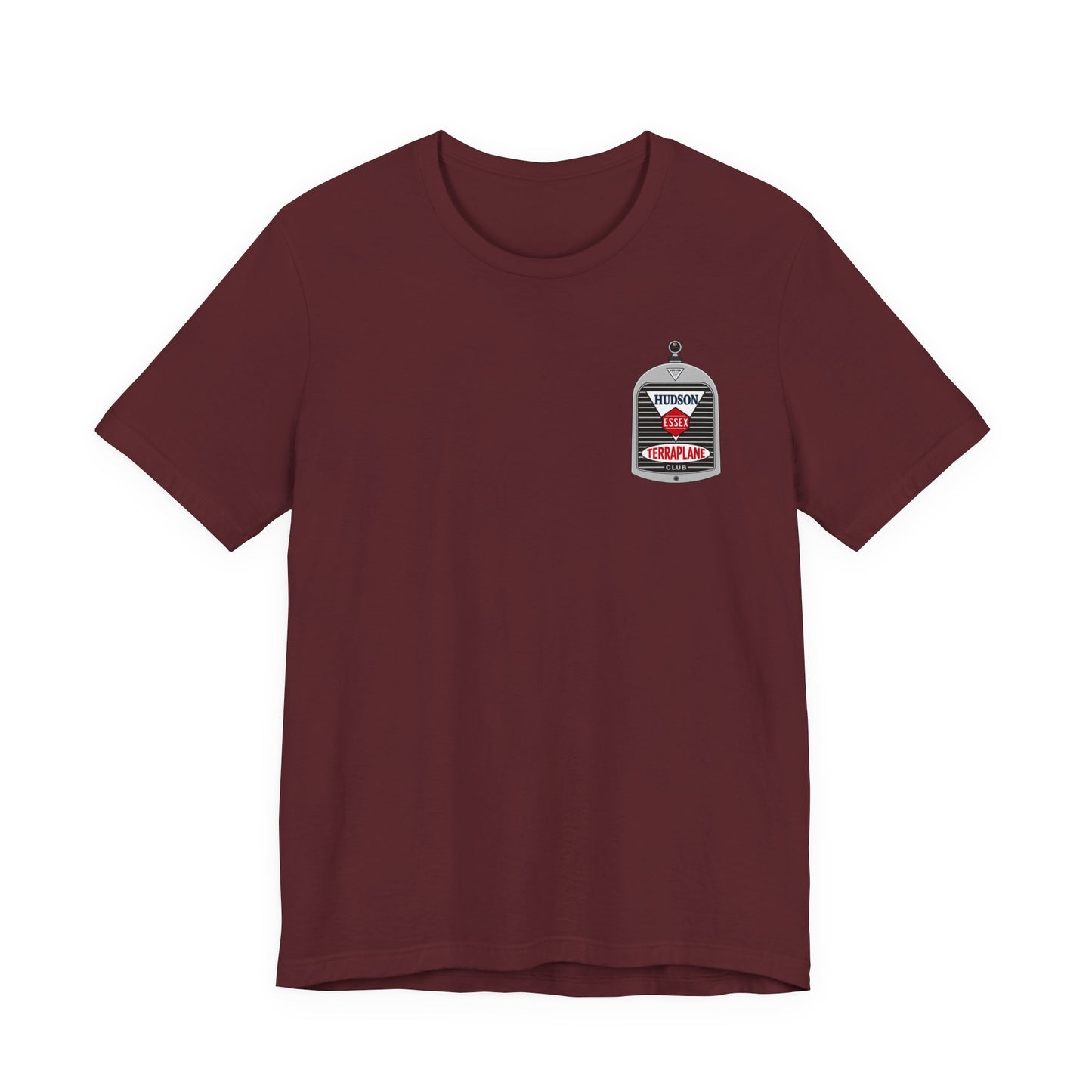 Hudson Essex Terraplane Club Small Chest Logo — Unisex Jersey Short Sleeve Tee