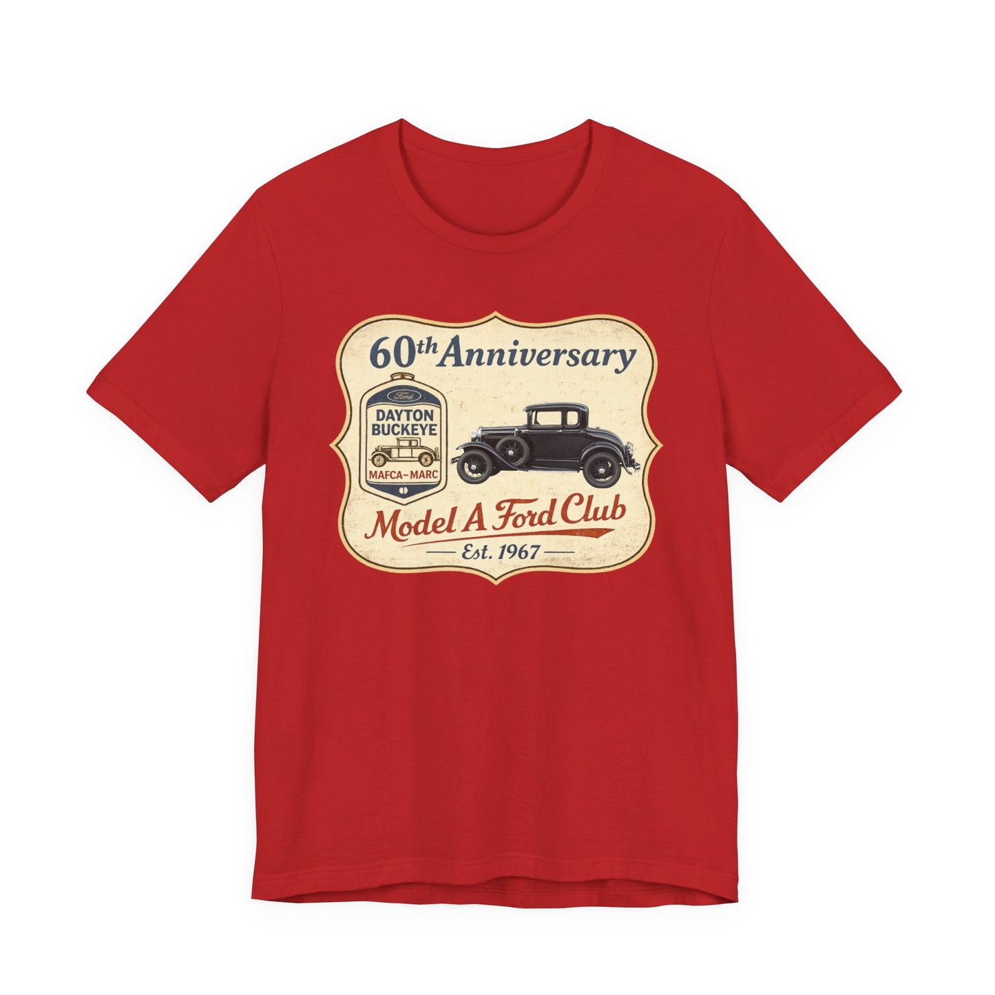 Dayton Buckeye Model A Ford Club 60th Anniversary Tee (RBS) - Vintage Classic Car Shirt