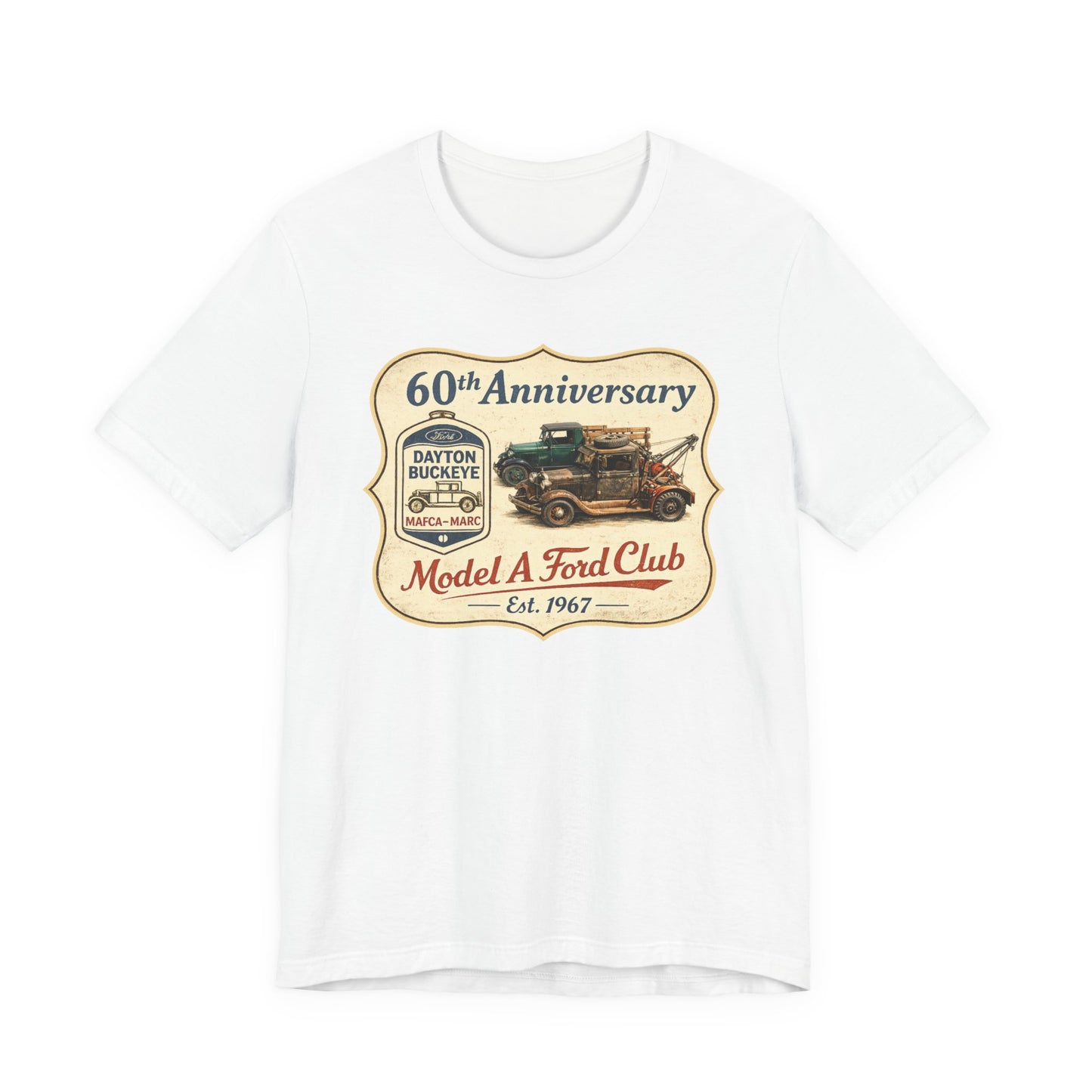 Dayton Buckeye Model A Ford Club 60th Anniversary Tee (JA) - Vintage Classic Truck Shirt