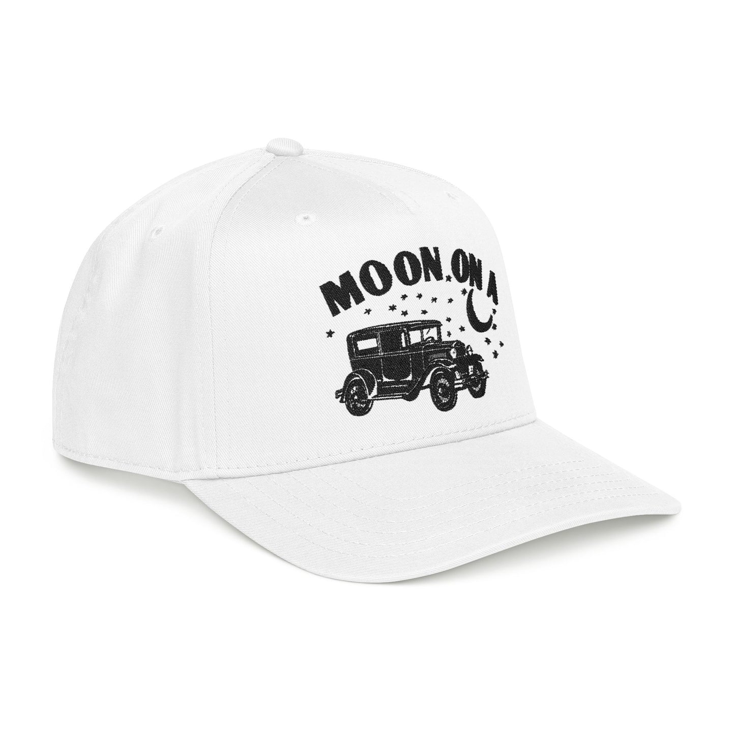 Moon On A - Embroidered Mid Profile Baseball Cap