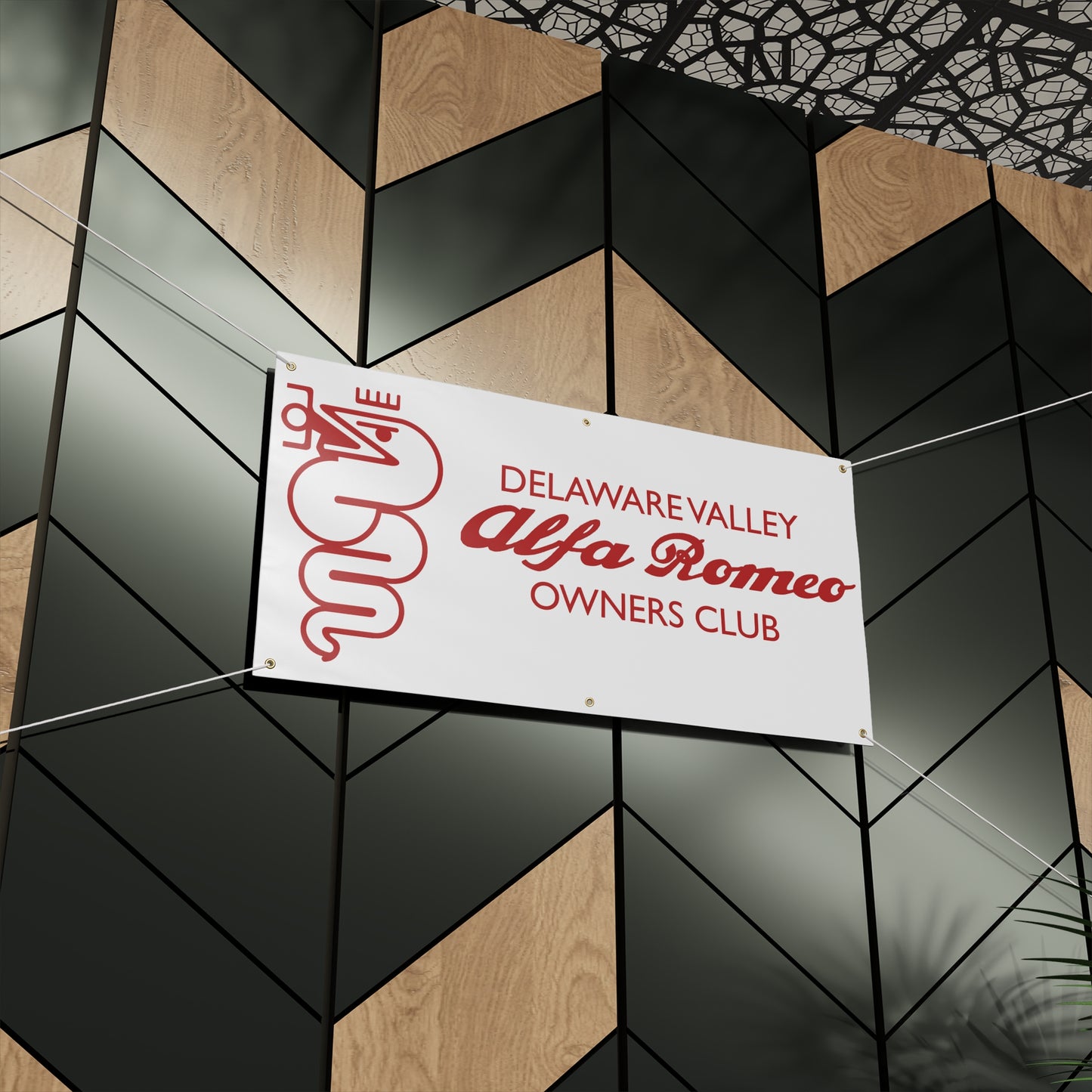 Alfa Romeo Owners Club Matte Banner — Delaware Valley Club Sign