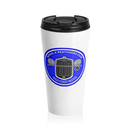 Gold Coast Region Model A Restorers Club Travel Mug — Vintage Car Logo Stainless Steel Tumbler