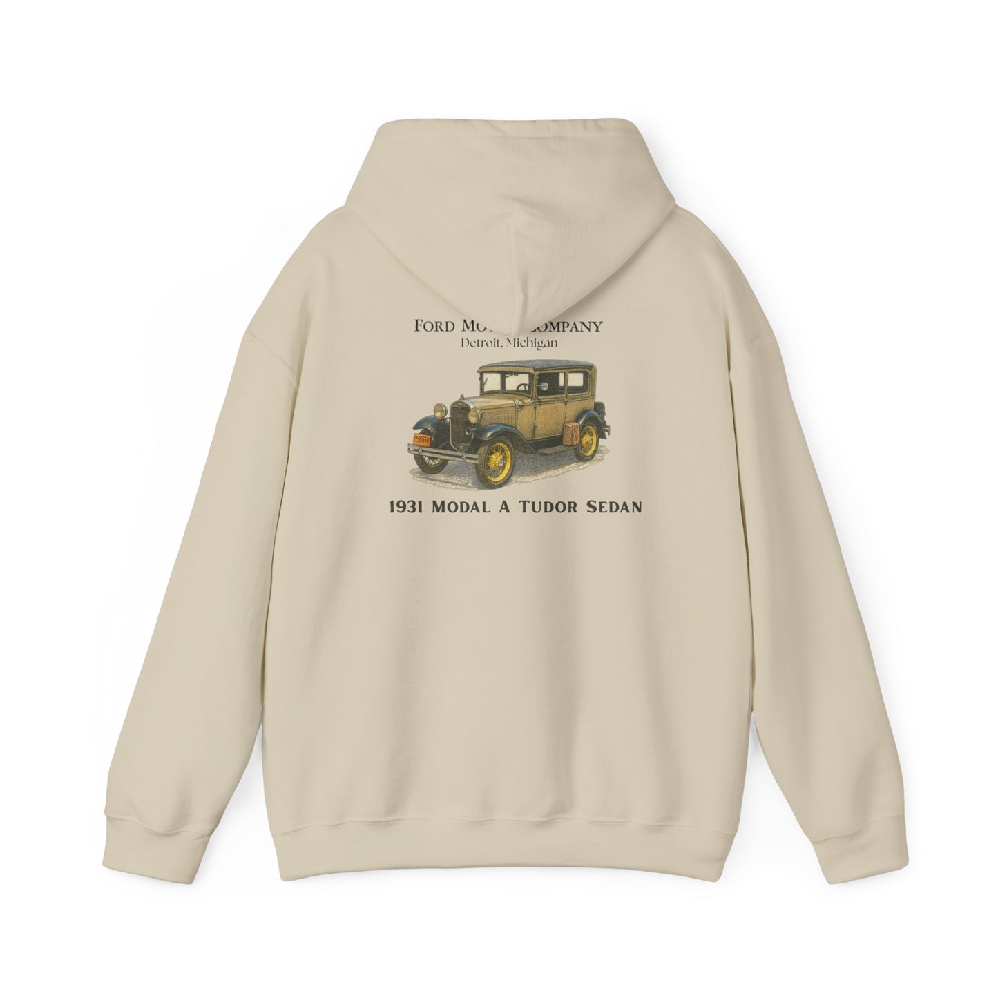 1931 Model A Ford Tudor Sedan Hoodie — Classic Car Retro Auto Pullover