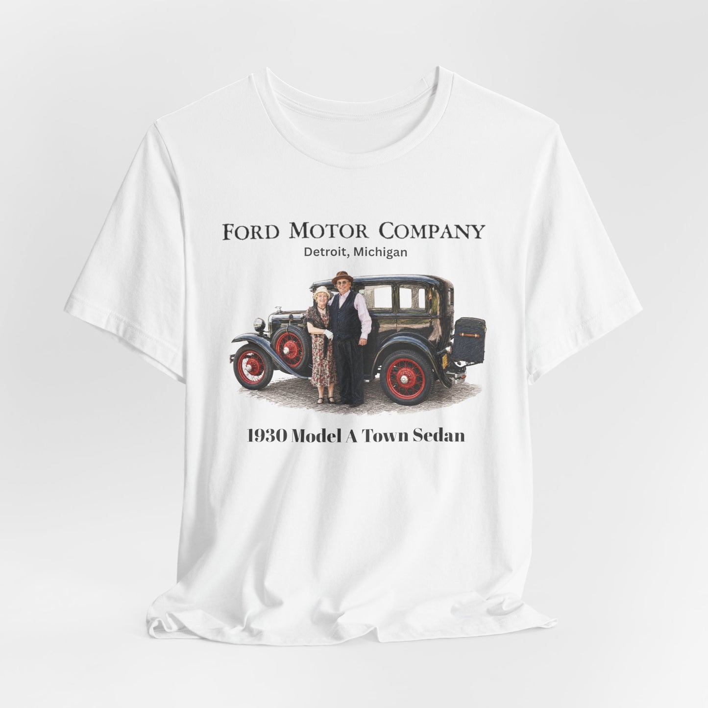 1930 Ford Model A Town Sedan Tee — Unisex Jersey Short Sleeve Tee