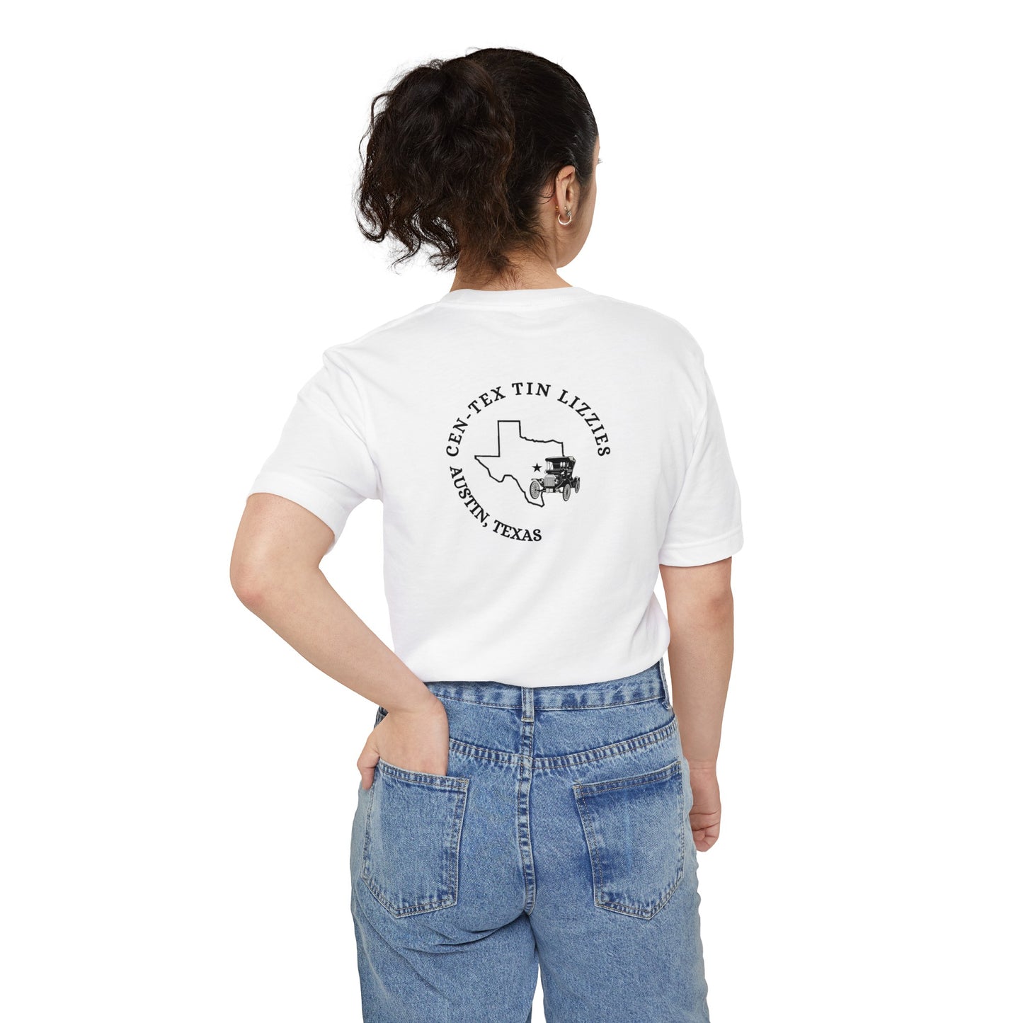 Cen-Tex Tin Lizzies (pocket logo and back logo) Unisex Pocket T-shirt