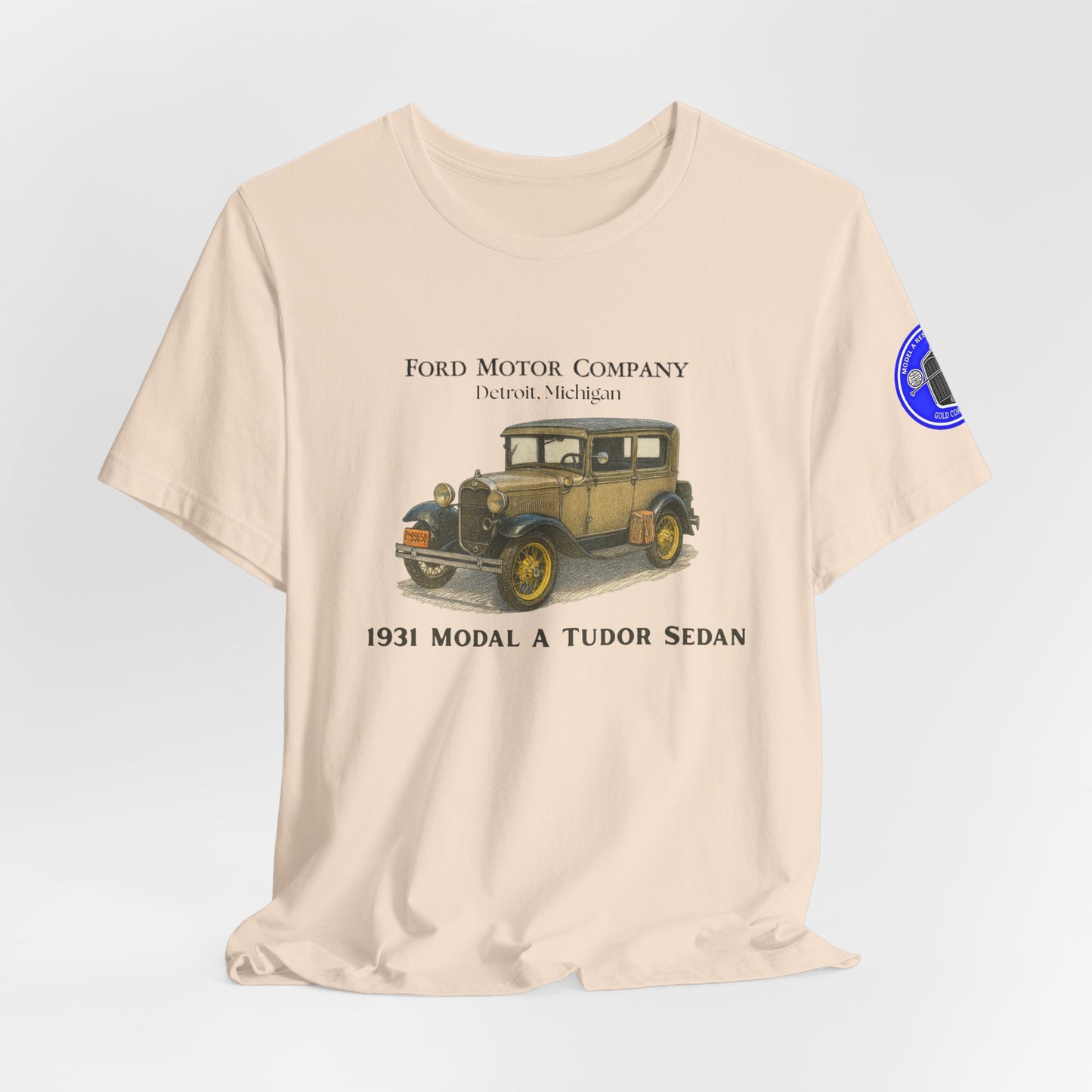 1931 Model A Ford Tudor Sedan Tee – with Gold Coast sleeve logo