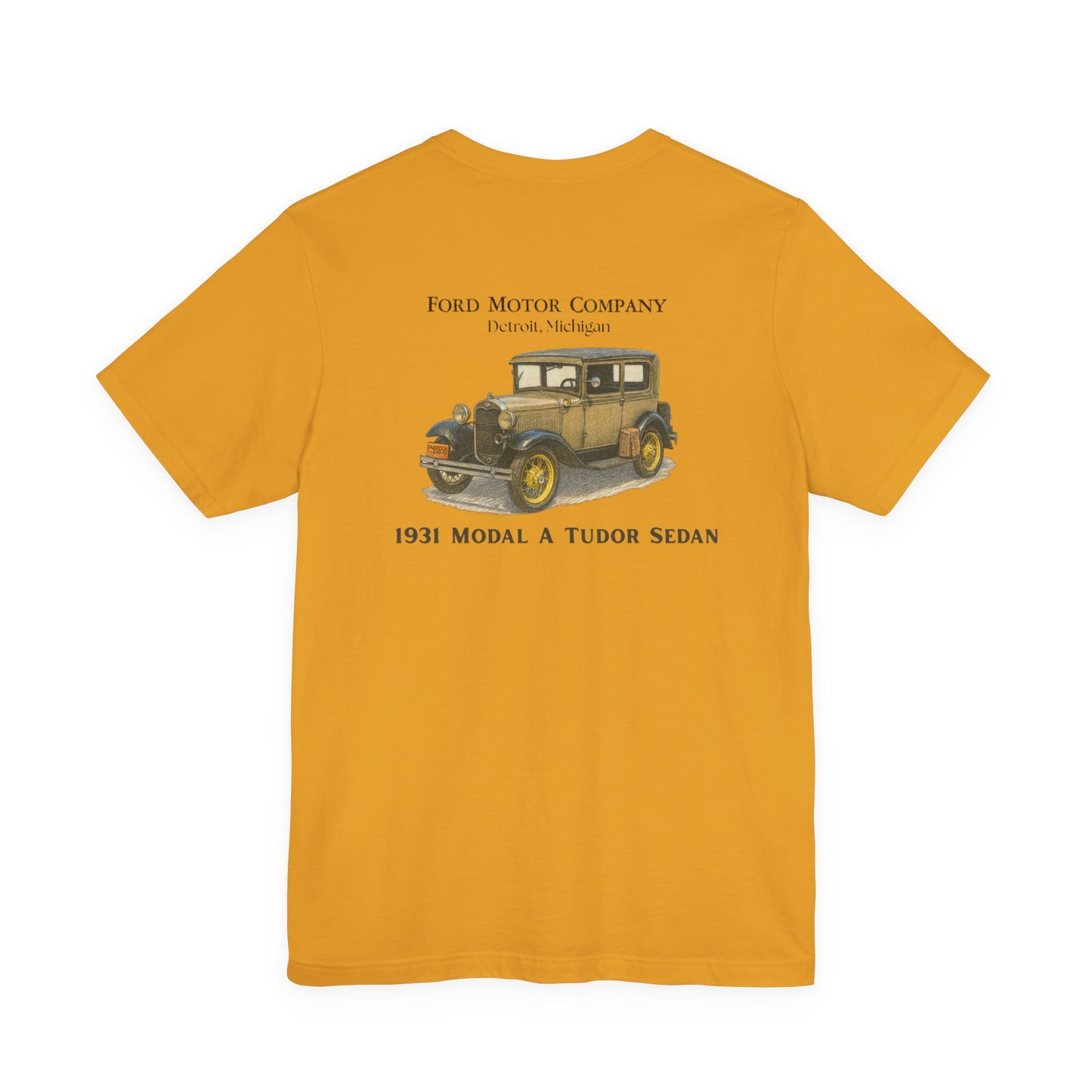 1931 Model A Ford Tudor Sedan Tee — Gold Coast chest logo