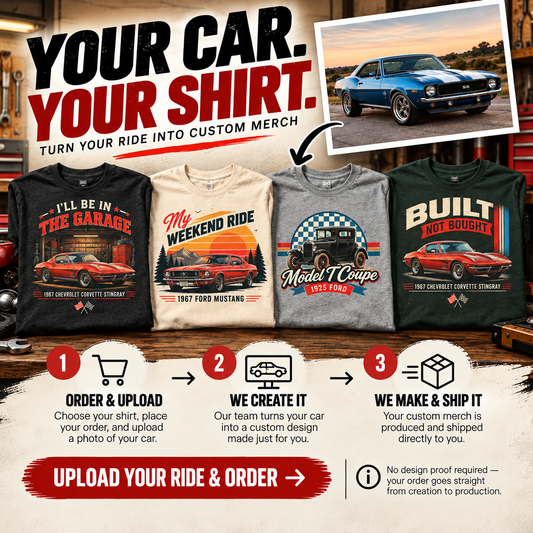 Personalized Classic Car Shirt – Upload Your Car Photo
